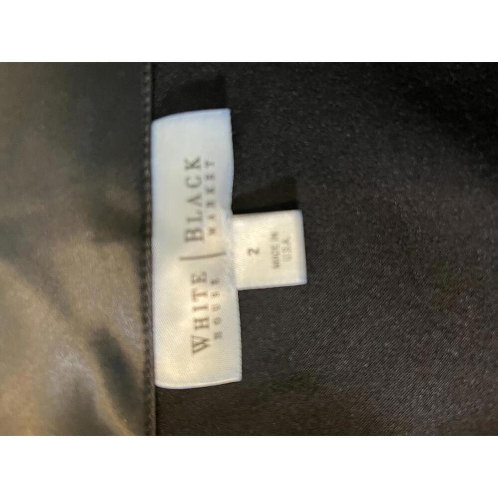 White House Black Market ElegantWomen's Black Jacket Satin Size 2 - Picture 6 of 7